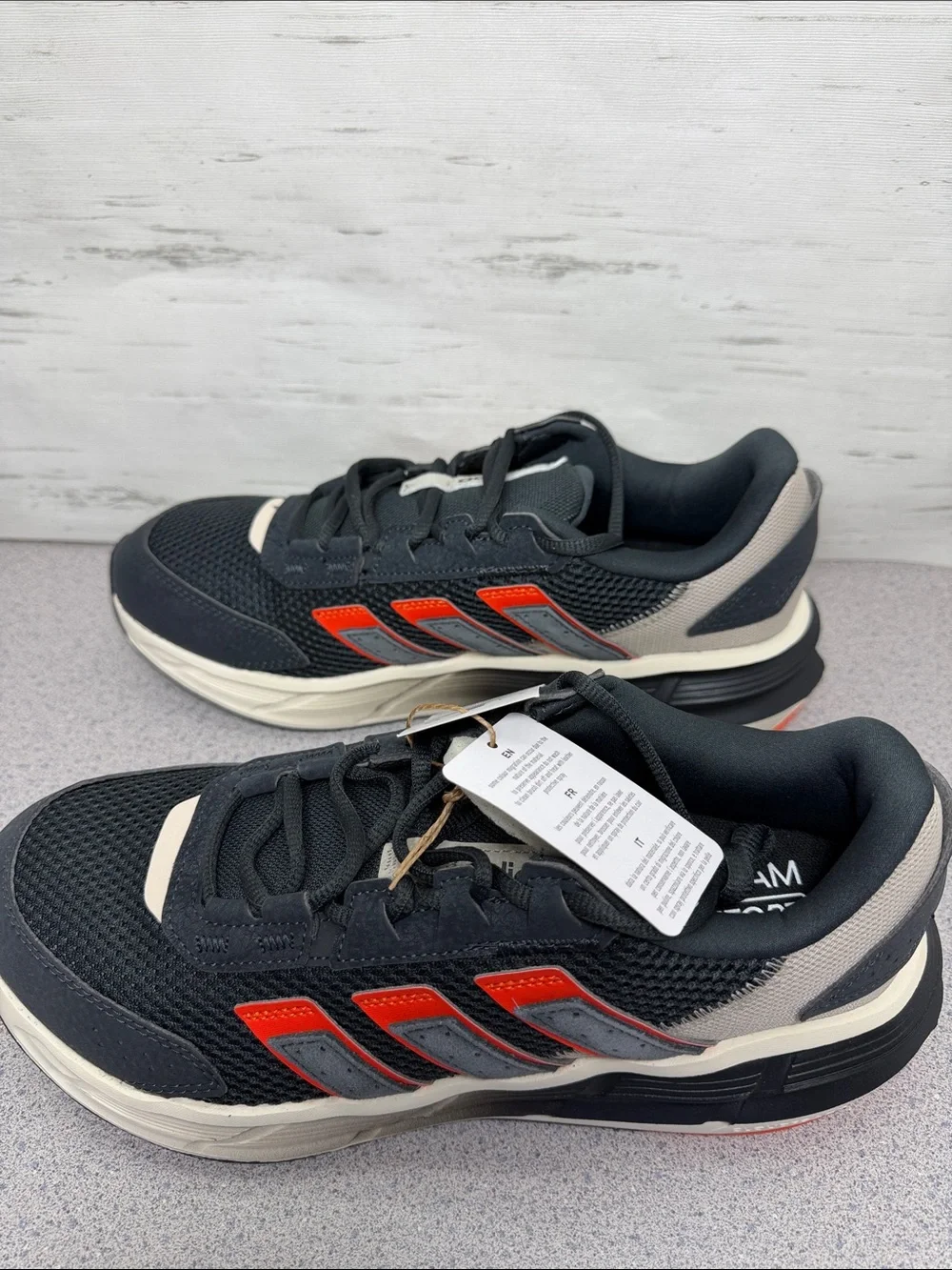 adidas Black Sneakers with Red and Cream Accents